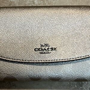 Coach Metallic Gold Leather Wallet